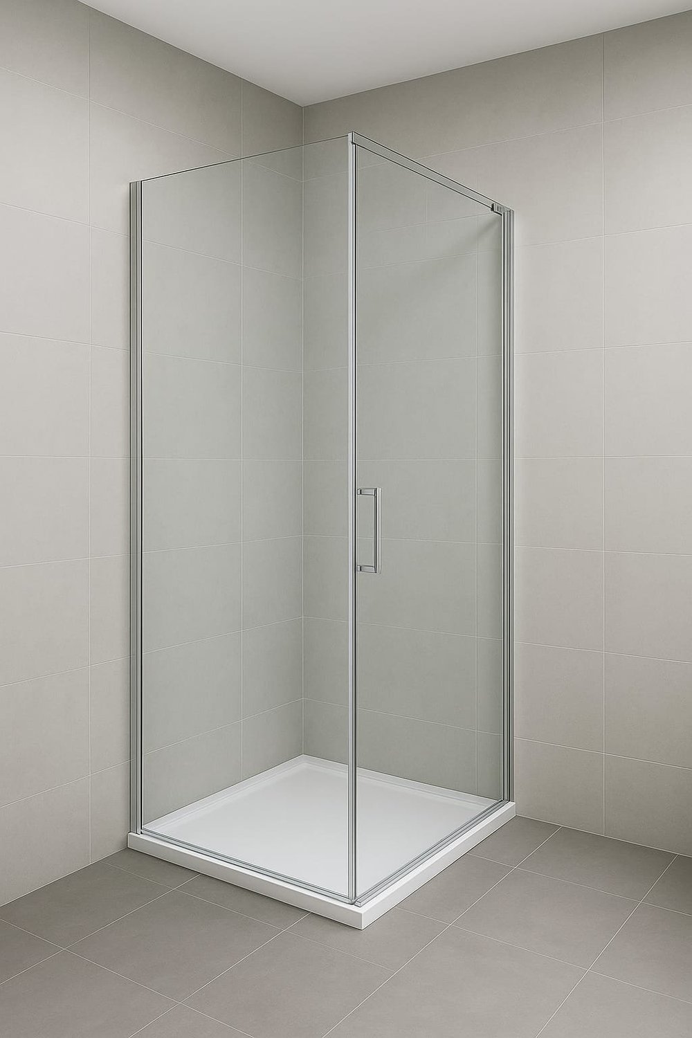 Shower door instalado en un baño